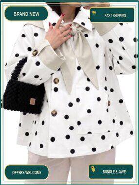 Cropped Trench Coat Single Breasted Cape Jacket Detachable Scarf Lightweight